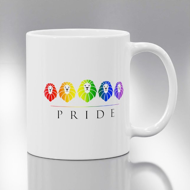 Caneca De Café Orgulho gay de Leões - LGBT (Criador carregado)