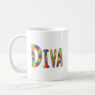 Caneca De Café ORGULHO GAY DIVA Sinalizador arco-íris Fabuloso LG
