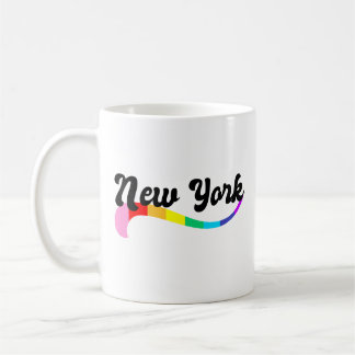 Caneca De Café Orgulho Gay do Arco-íris de Nova York Queer Orgulh