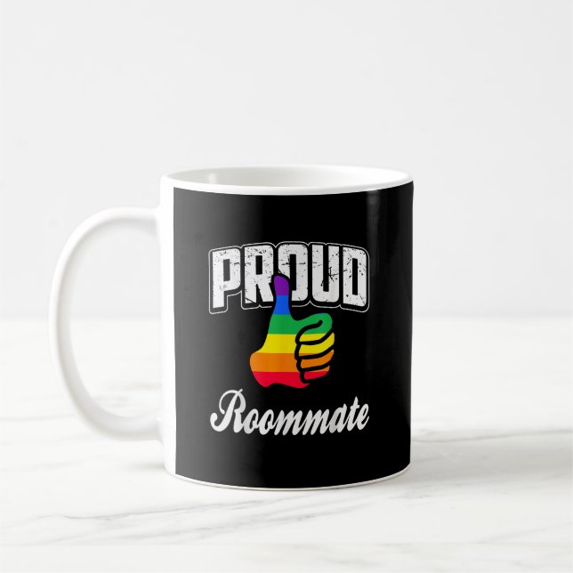 Caneca De Café Orgulho Gay do Colega de Quarto (Esquerda)