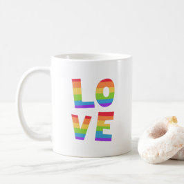 Caneca De Café Orgulho gay LGBT bandeira arco-íris Love is Love L