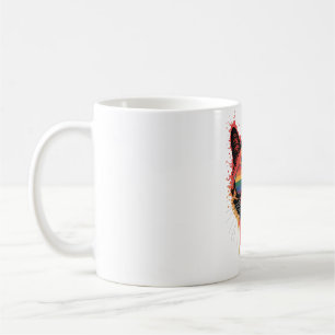 Caneca De Café Orgulho gay Lgbtq Watercolor Cat, Bandeira do Arco
