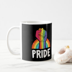 Caneca De Café Orgulho gay Mês LGBT Orgulho Punho Arco-Íris
