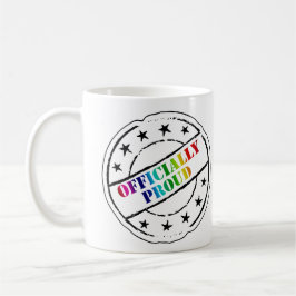 Caneca De Café orgulho gay "Oficialmente Orgulhoso"
