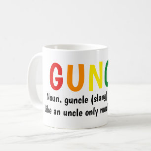 Caneca De Café Orgulho gay Rainbow Noun Guncle Gay Tio Slang