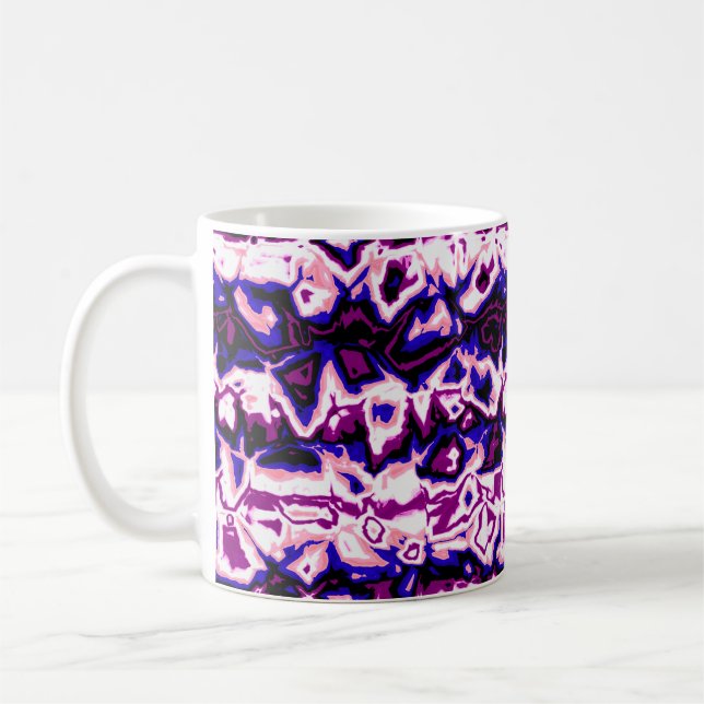 Caneca De Café Orgulho Genderfluid Listras Mármore Funky Boho Ret (Esquerda)
