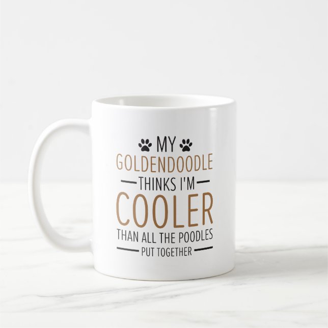 Caneca De Café Orgulho Goldendoodle Proprietários Legal de Cachor (Esquerda)
