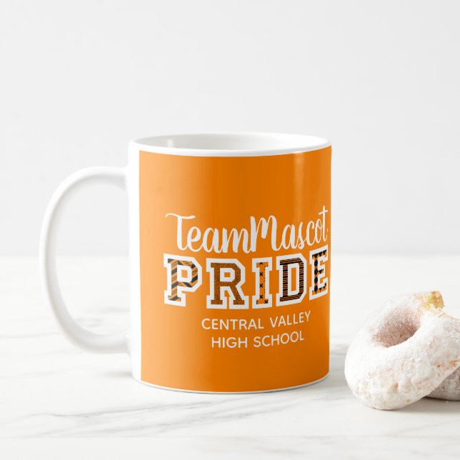 Caneca De Café Orgulho Laranja Mascote Nome Café Mug (Com Donut)
