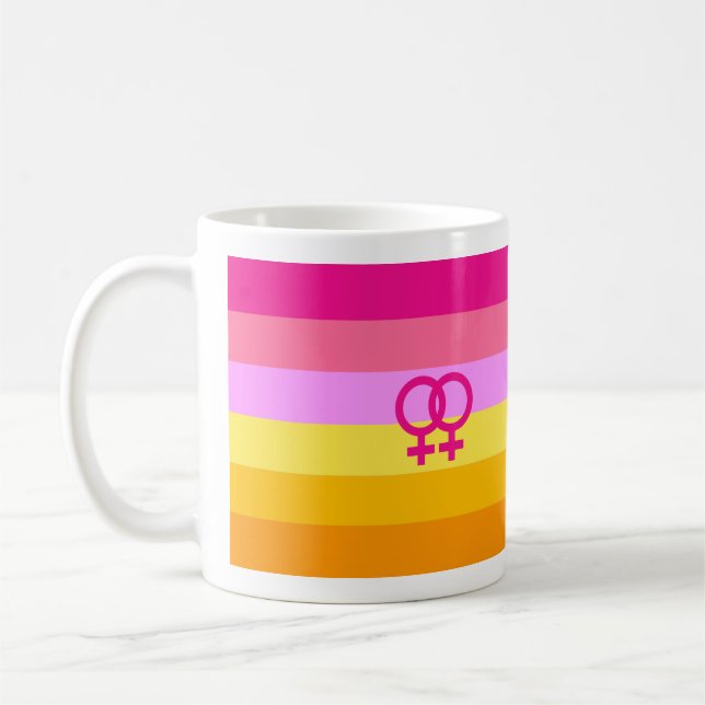 Caneca De Café Orgulho Lesbiana Dawn WLW (Esquerda)