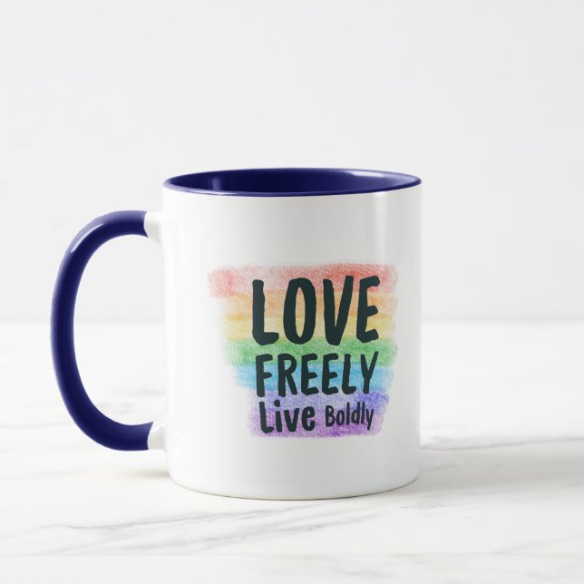 Caneca de Café Orgulho LGBTQ+ Xícara de Amor Arco- (Esquerda)