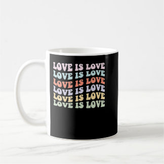 Caneca De Café Orgulho Marcha Arco-Íris Igualdade LGBT O Amor É P