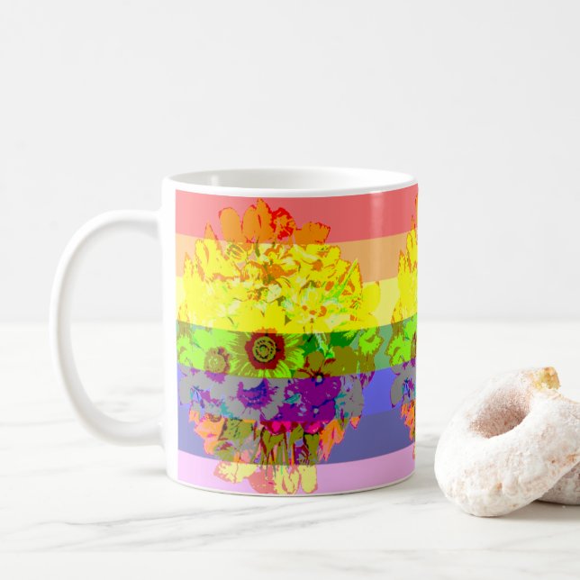Caneca De Café orgulho na floração do cheio (Com Donut)