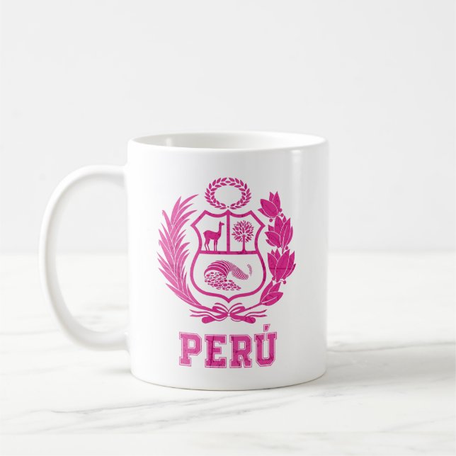 Caneca De Café Orgulho Nacional de Escudos do Peru (Esquerda)