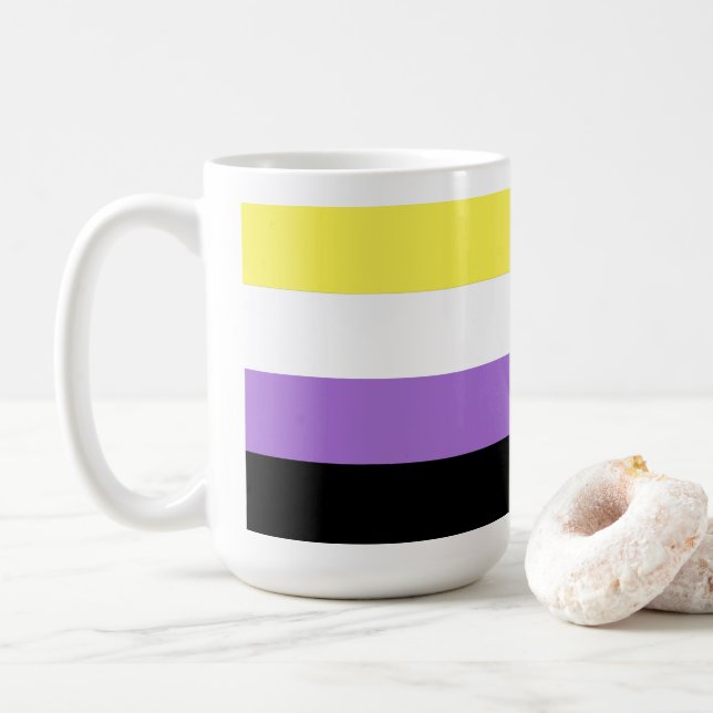 Caneca De Café Orgulho Não Binário (Com Donut)