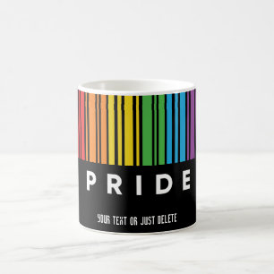 Caneca De Café Orgulho Personalizável Código de Barras do Arco-Ír