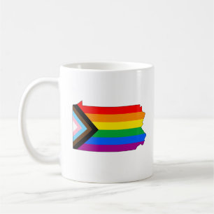 Caneca De Café Orgulho Progressivo LGBTQ do Estado da Pensilvânia