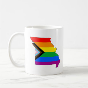Caneca De Café Orgulho Progressivo LGBTQ do Estado do Missouri