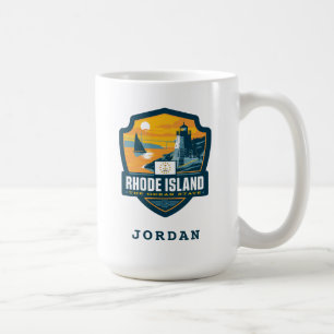Caneca De Café Orgulho Rhode do estado - ilha