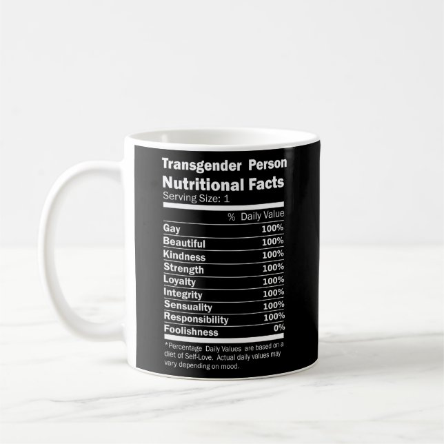 Caneca De Café Orgulho Trans de Pessoas Transgênero (Esquerda)