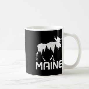 Caneca De Café Orgulho Vintage do Maine Lembrança Alce Natureza C
