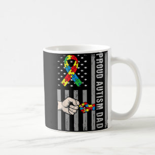Caneca De Café Orgulhosa Autismo Pai Americano Bandeira Autismo S