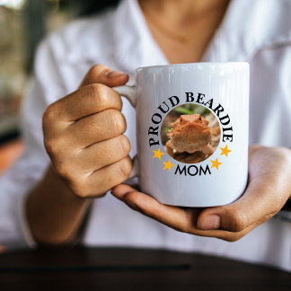 Caneca De Café Orgulhosa Beardie Mãe Foto Personalizada De Pet
