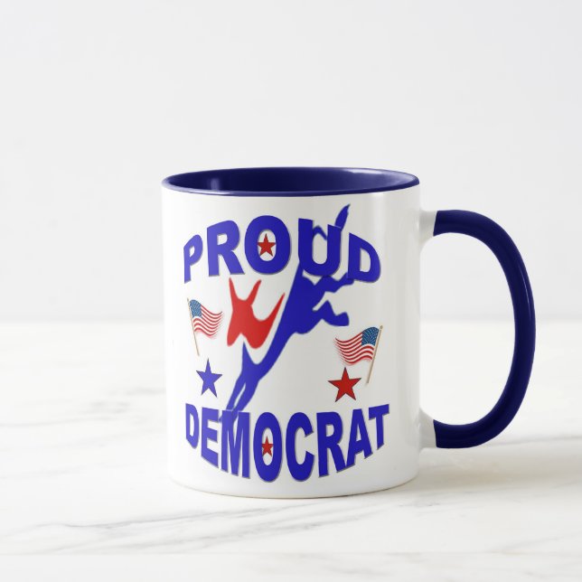 Caneca de café orgulhosa de Democrata (Direita)
