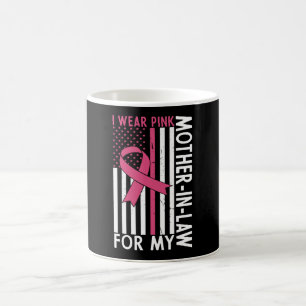 Caneca De Café Orgulhosa Família Guerreira do Câncer de Mama Sogr