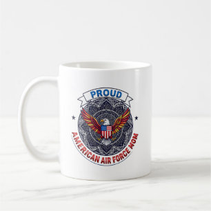 Caneca De Café Orgulhosa Mãe da Força Aérea Americana