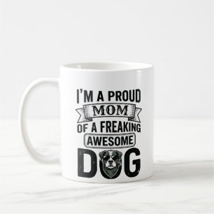 Caneca De Café Orgulhosa Mãe de Cachorro Desenho Vetorial de Grav