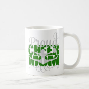 Caneca De Café Orgulhosa Mãe de Cheer em Verde