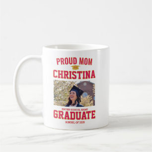 Caneca De Café Orgulhosa mãe de estudante da turma de 2025