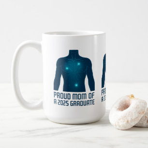 Caneca De Café Orgulhosa Mãe de Formando Biomed 2025 Arte Futur
