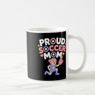 Caneca De Café Orgulhosa Mãe de Futebol Torcedor Alegre Apoio Par