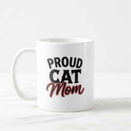 Caneca De Café Orgulhosa Mãe de Gato Declaração de Amor por Gatos