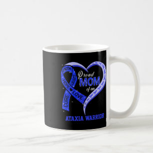 Caneca De Café Orgulhosa Mãe De Um Guerreiro Contra Ataxia Laço A