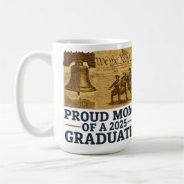 Caneca De Café Orgulhosa Mãe do Formando Histórico 2025 Gift USA