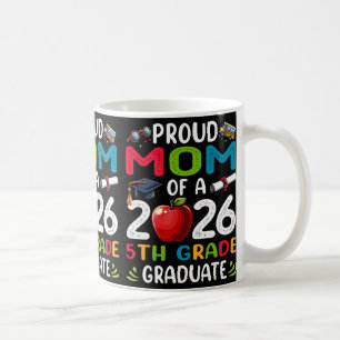 Caneca De Café Orgulhosa Mãe do Graduado da 5ª Série de 2026 Dia
