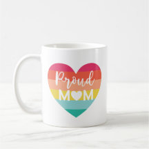 Orgulhosa Mãe Orgulho gay Coração Arco-Íris Colori