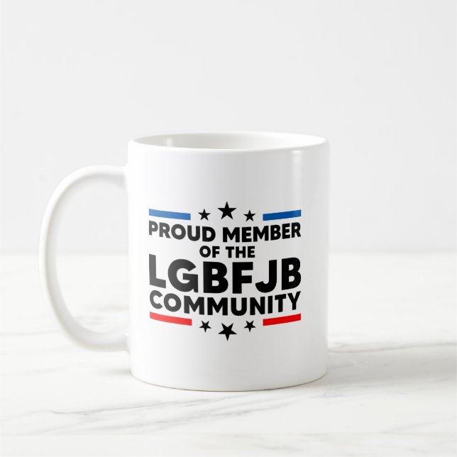 Caneca De Café Orgulhosa Membro Da Comunidade LGBFJB (Esquerda)