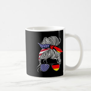 Caneca De Café Orgulhosa Mulher Alemã Americana Patriota Crescida