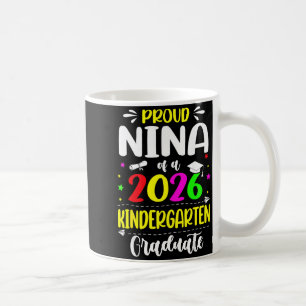 Caneca De Café Orgulhosa nina turma de 2026 graduada no jardim de
