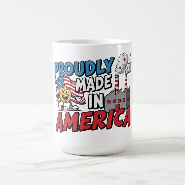 Caneca De Café Orgulhosamente feito nos EUA (Centro)