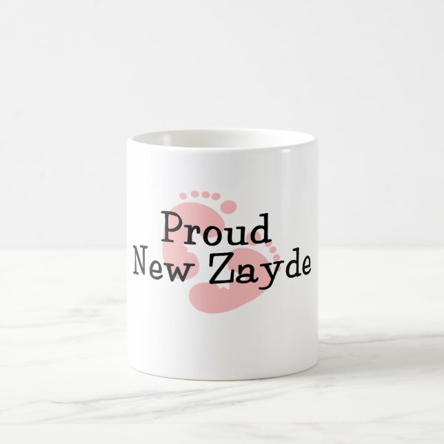 Caneca De Café Orgulhosas Pegadas de Nova Bebê Zayde Menina (Centro)