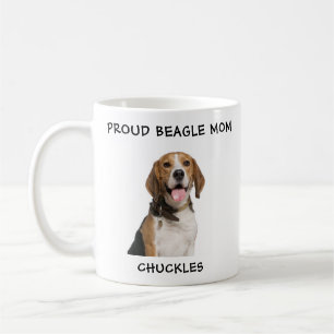 Caneca De Café Orgulhoso Beagle Mãe Personalizada Pet Dog Foto