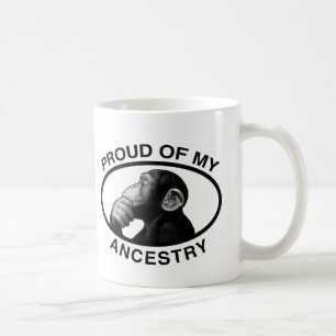 Caneca De Café Orgulhoso de meu chimpanzé da ascendência