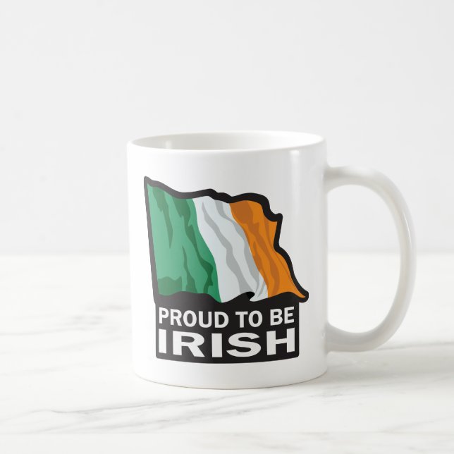 Caneca De Café Orgulhoso de ser IRLANDÊS (Direita)