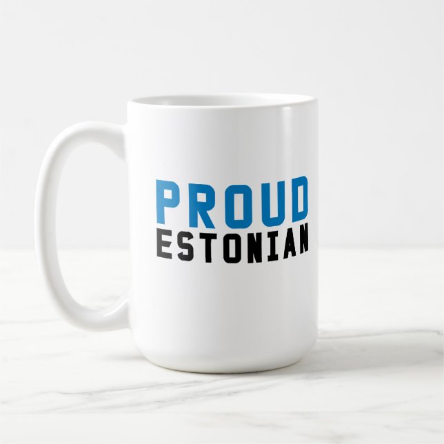 Caneca De Café Orgulhoso estoniano (Esquerda)