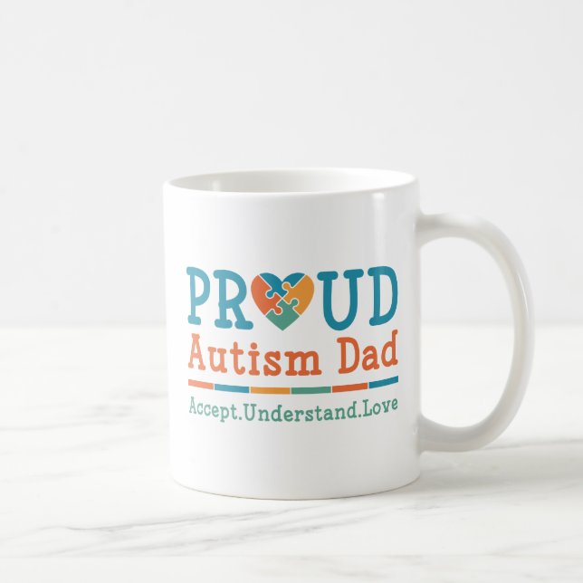 Caneca De Café Orgulhoso Pai de Autista (Direita)