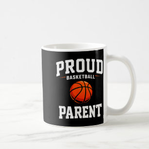 Caneca De Café Orgulhoso pai de basquete mãe engraçada pai quadra